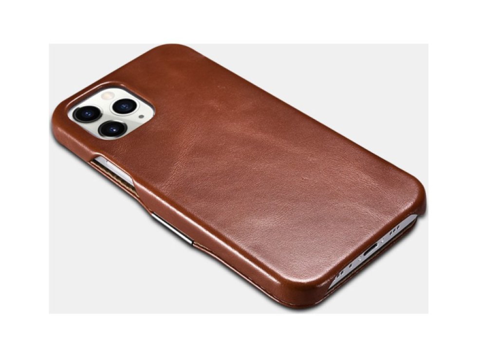 Knížkové pouzdro pro iPhone 12 / 12 Pro - iCarer, Vintage Brown 01.20.RIX1210-BN