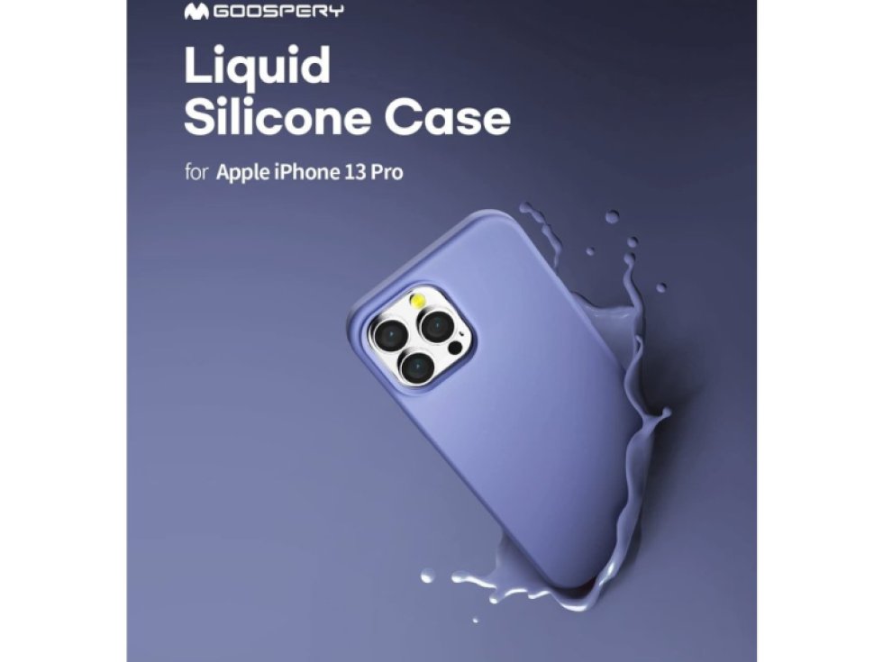 Ochranný kryt pro iPhone 13 Pro - Mercury, Silicone Lavender Gray