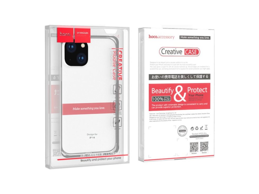 Ultratenký kryt pro iPhone 14 - Hoco, Light Transparent