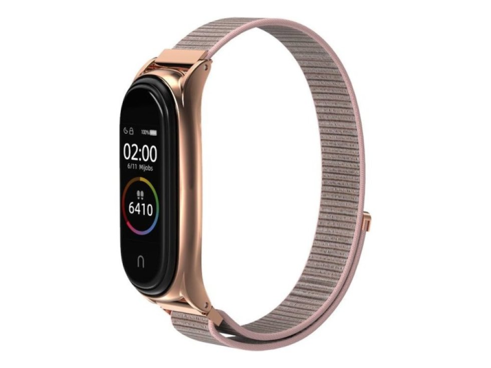 Nylon pro Xiaomi Mi Band 5 / 6 růžová