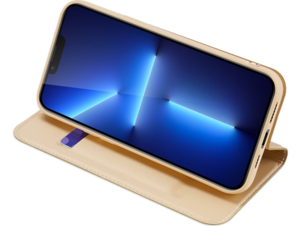 Knížkové pouzdro pro iPhone 13 Pro MAX - DuxDucis, SkinPro Gold