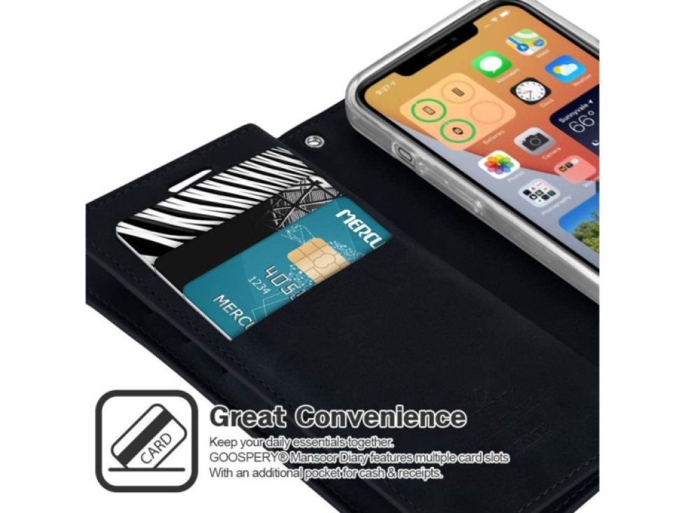 Knížkové pouzdro na iPhone 12 mini - Mercury, Mansoor Diary Navy