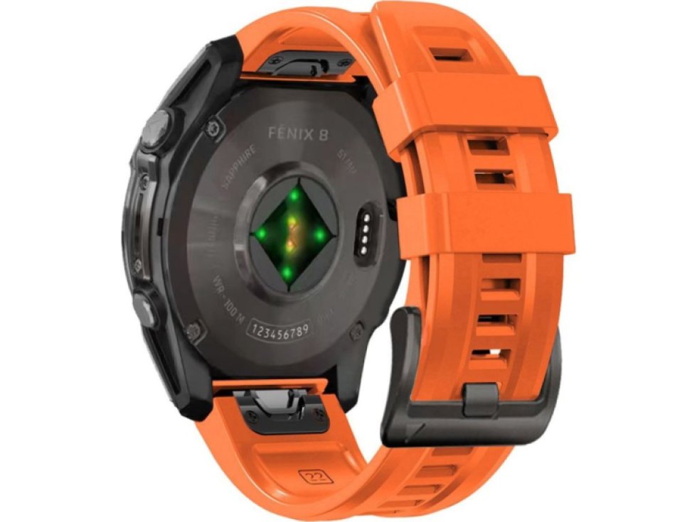 Řemínek pro Garmin Fenix 5X / 5X PLUS / 6X / 6X PRO / 7X / 8 (51mm) - Tech-Protect, Silicone Orange