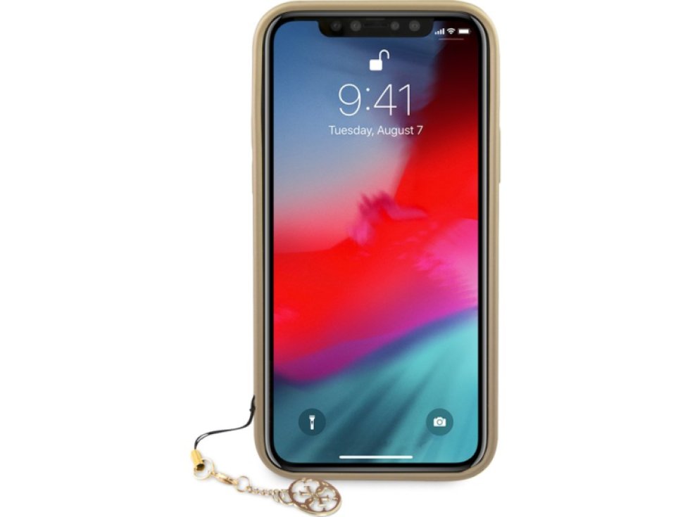 Ochranný kryt pro iPhone 12 / 12 Pro - Guess, 4G Charms Gray GUHCP12MGF4GGR