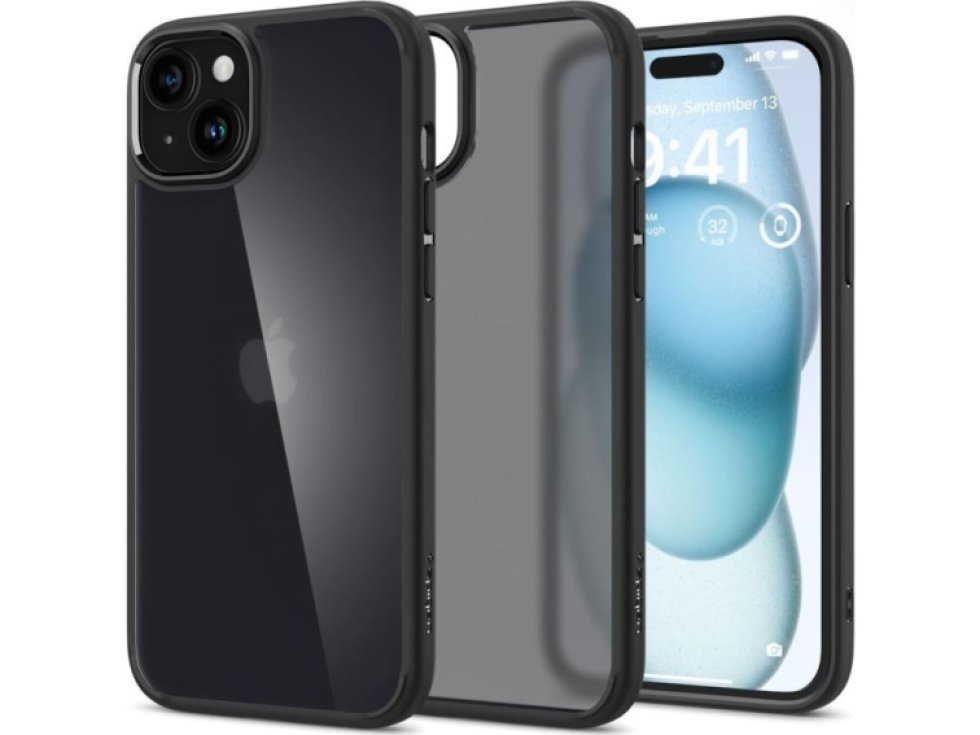 Ochranný kryt na iPhone 15 - Spigen, Ultra Hybrid Frost Black