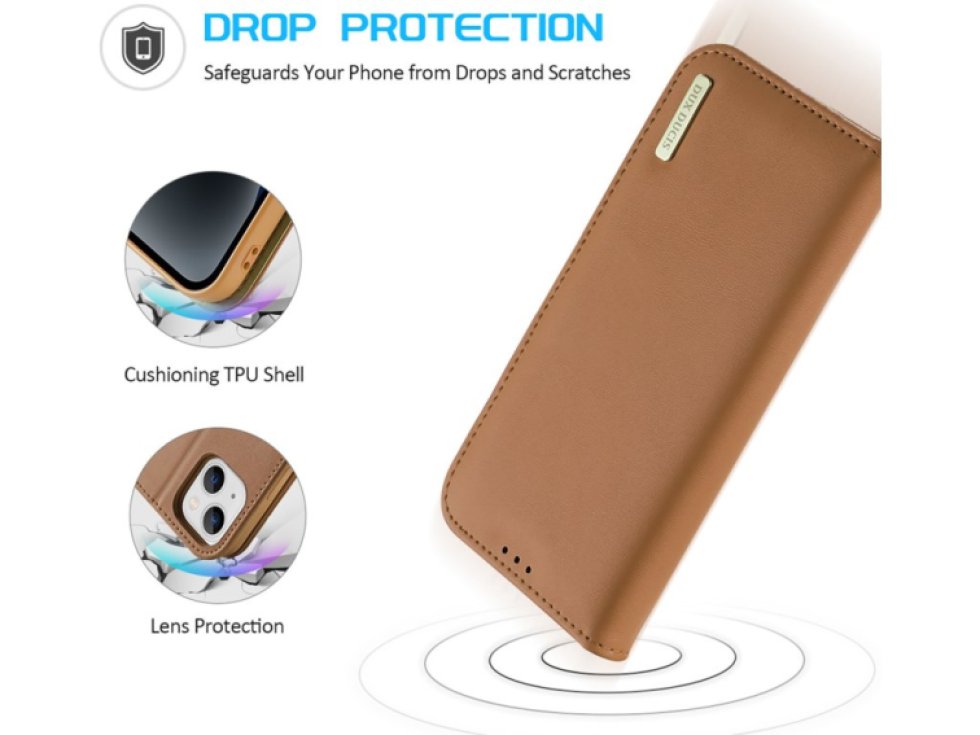 Knížkové pouzdro na iPhone 14 PLUS - DuxDucis, Hivo Brown