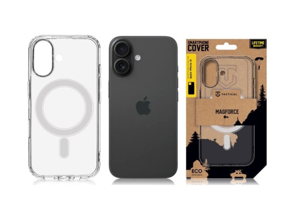 Ochranný kryt na iPhone 16 - Tactical, MagForce Transparent
