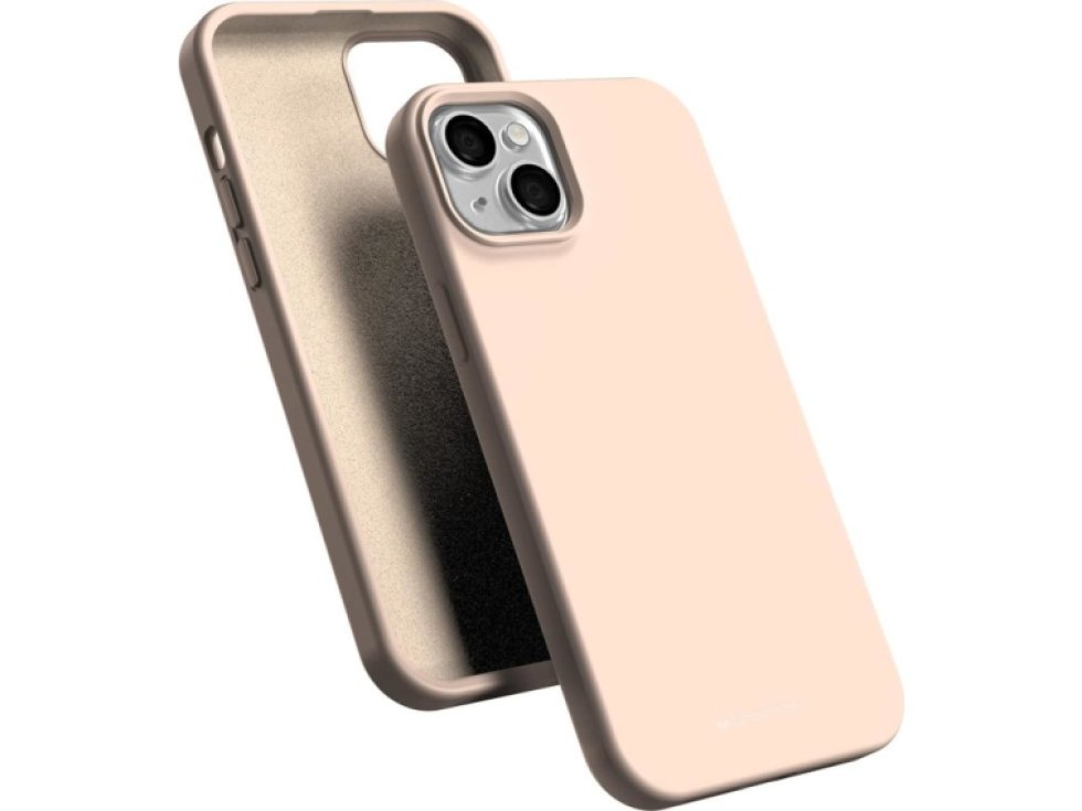 Ochranný kryt na iPhone 15 PLUS - Mercury, Silicone Pink Sand