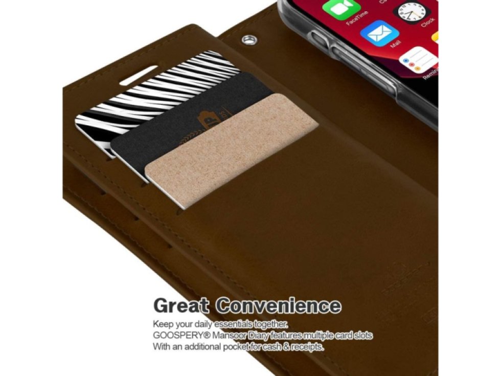 Knížkové pouzdro na iPhone 11 - Mercury, Mansoor Diary Brown