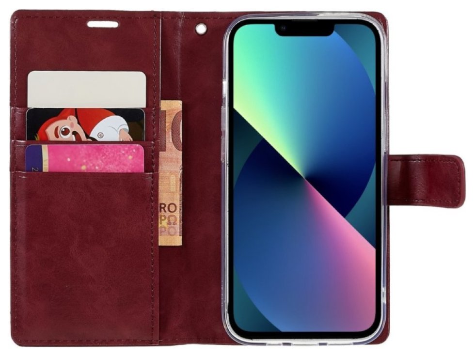 Ochranné pouzdro pro iPhone 14 - Mercury, Bluemoon Diary Wine