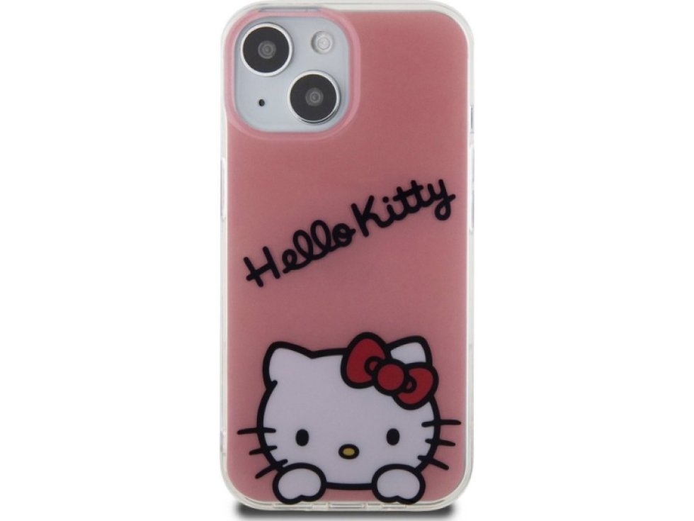 Ochranný kryt na iPhone 15 - Hello Kitty, IML Daydreaming Logo Pink HKHCP15SHKDSP