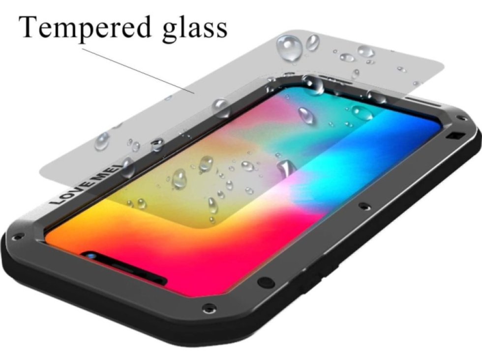 Ochranný kryt pro iPhone XS - LOVE MEI, POWERFUL BLACK