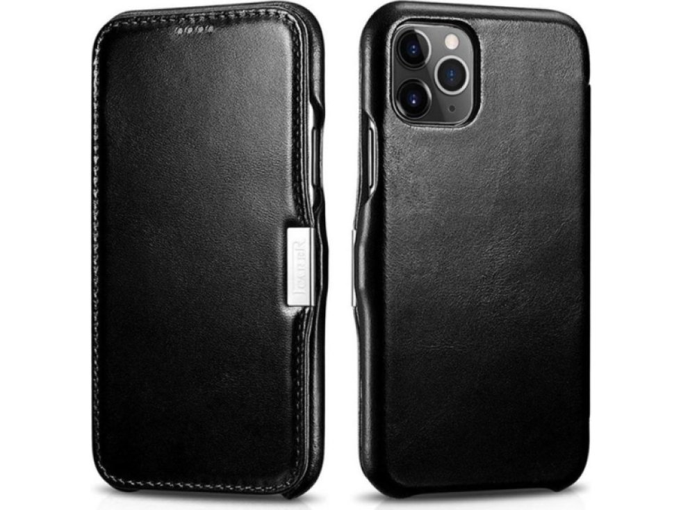 Knížkové pouzdro pro iPhone 11 Pro - iCarer, Vintage Black 01.19.RIX1107-BK