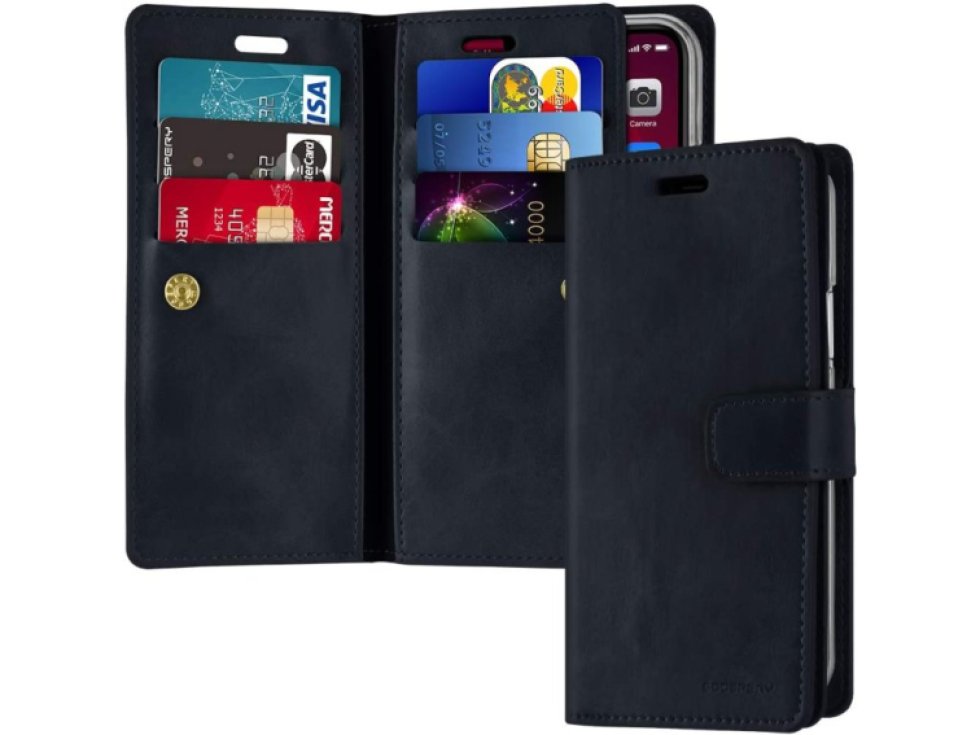 Knížkové pouzdro na iPhone 11 - Mercury, Mansoor Diary Navy