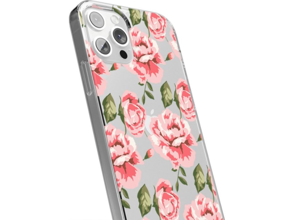 Ochranný kryt pro iPhone 12 Pro MAX - Babaco, Flowers 013 Transparent BPCFLOW7029