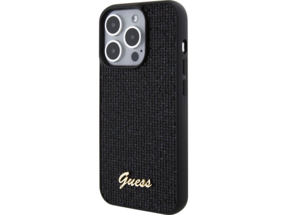 Ochranný kryt na iPhone 15 Pro - Guess, Square Mirror Script Logo Black GUHCP15LPMSDGSK