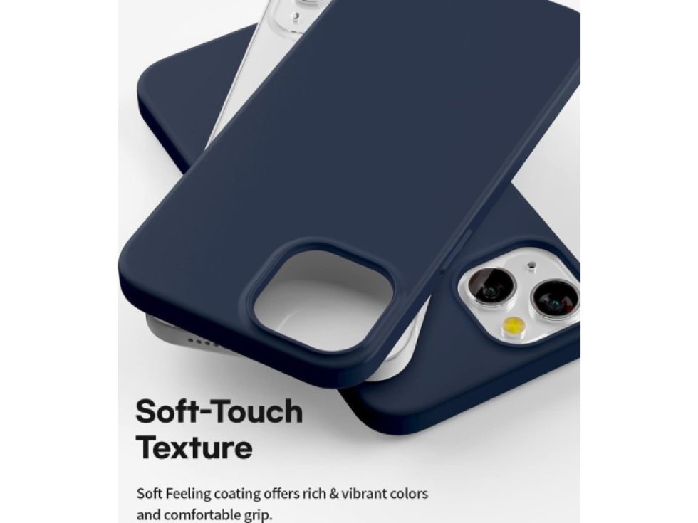 Ochranný kryt pro iPhone 13 - Mercury, Soft Feeling Midnight Blue
