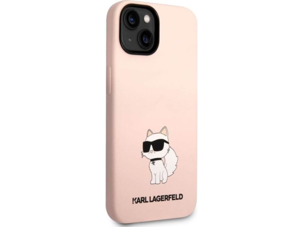 Ochranný kryt pro iPhone 14 PLUS - Karl Lagerfeld, Liquid Silicone Choupette NFT Pink KLHCP14MSNCHBCP