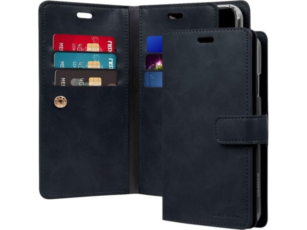 Knížkové pouzdro na iPhone XR - Mercury, Mansoor Diary Navy