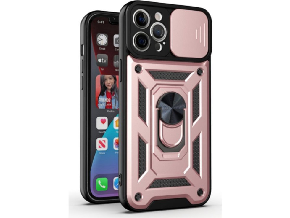 Ochranný kryt pro iPhone XR - Mercury, Camera Slide Rose