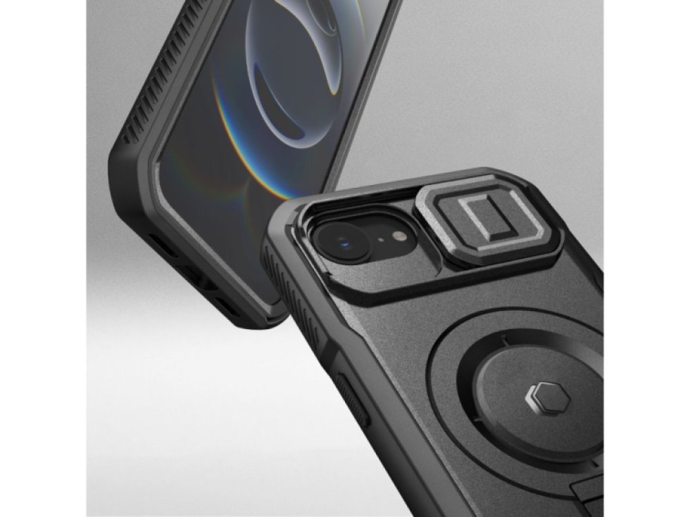 Ochranný kryt na iPhone 16e - Tech-Protect, Kevlar MagSafe Black