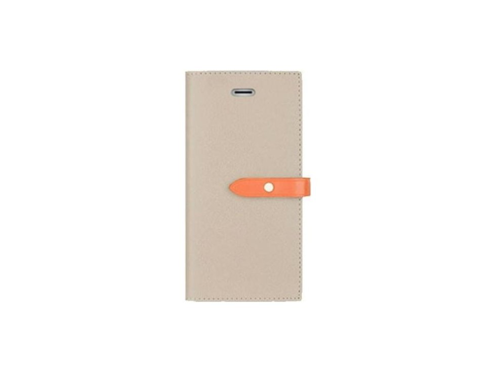 Pouzdro / kryt pro iPhone 6 / 6S - Mercury, Romance Diary GREY/ORANGE