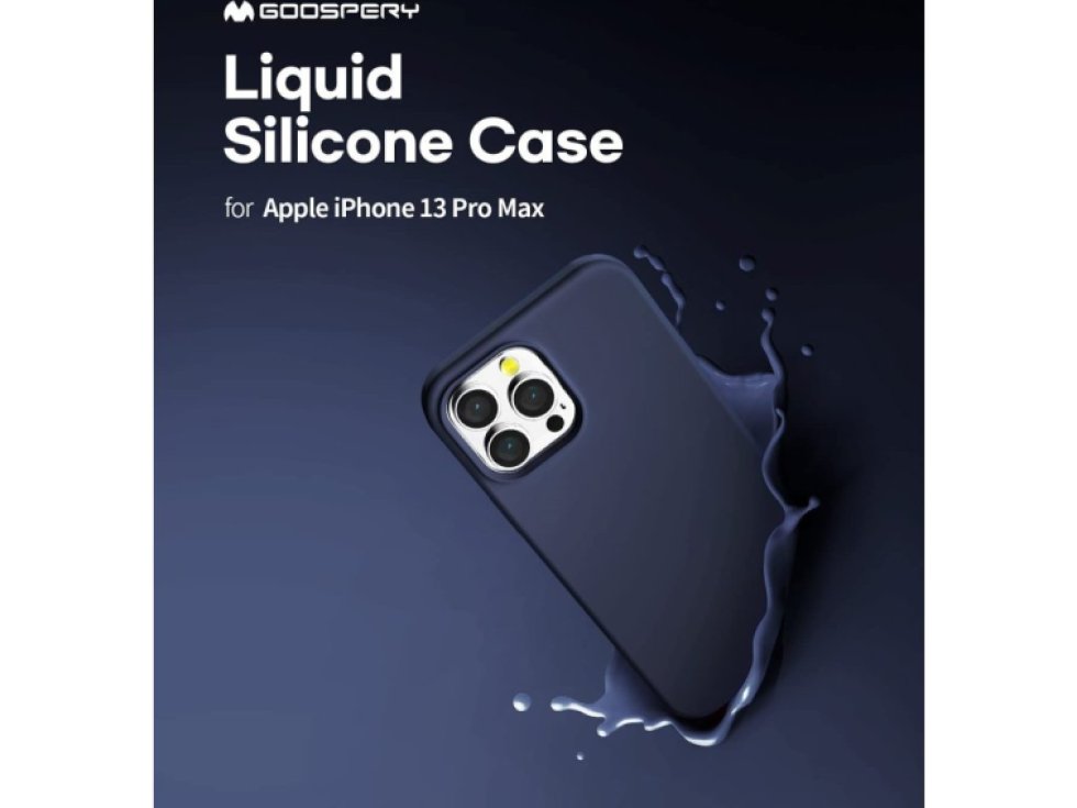 Ochranný kryt pro iPhone 13 Pro MAX - Mercury, Silicone Navy