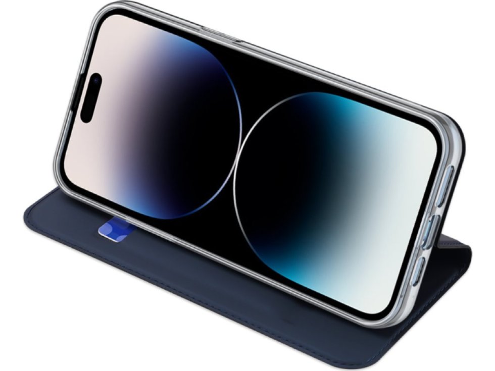 Knížkové pouzdro na iPhone 15 Pro - DuxDucis, SkinPro Blue