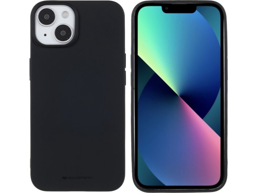 Ochranný kryt na iPhone 15 - Mercury, Soft Feeling Black