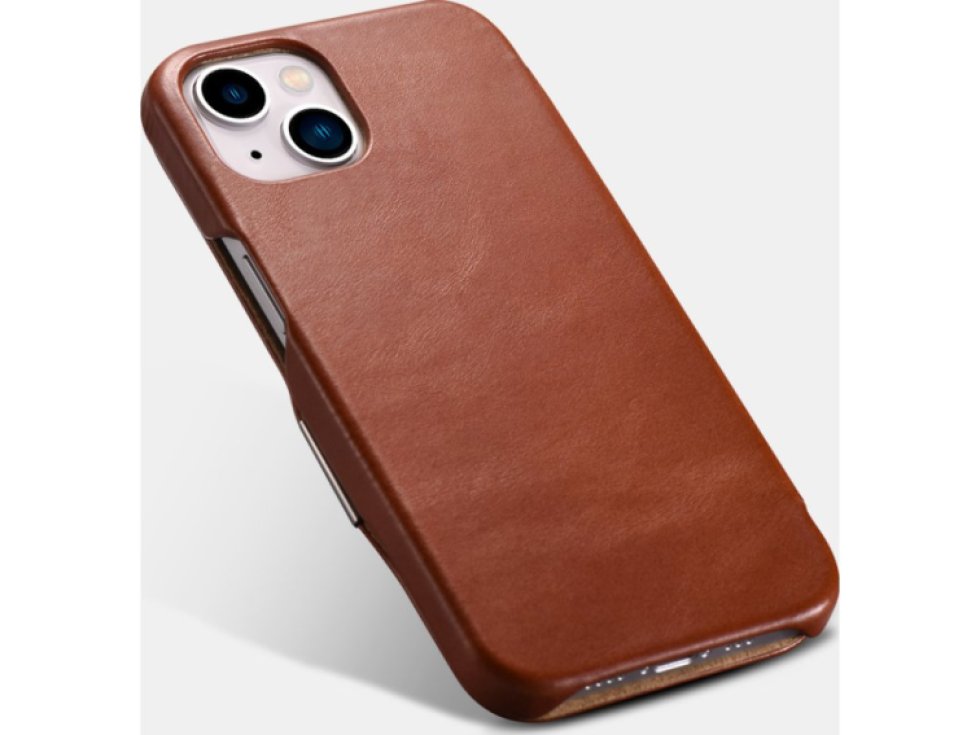 Knížkové pouzdro pro iPhone 13 - iCarer, Vintage Brown 01.21.RIX1306-BN