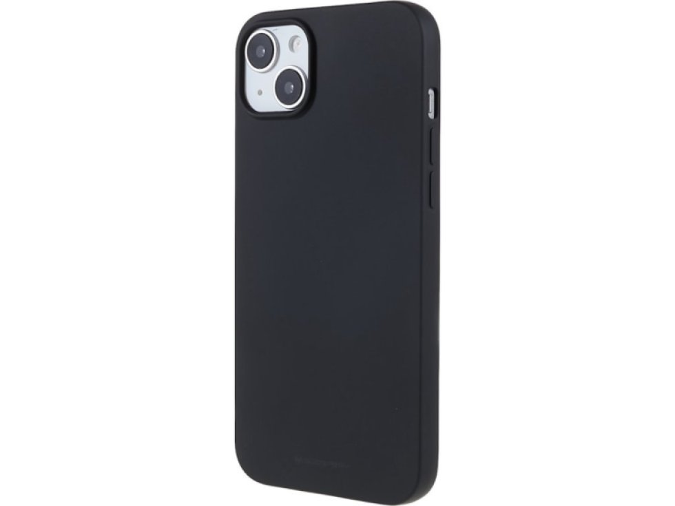 Ochranný kryt na iPhone 15 PLUS - Mercury, Soft Feeling Black