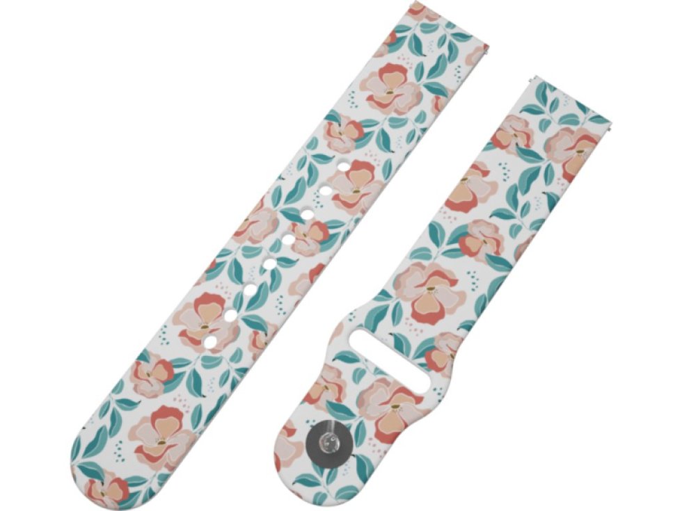 ČERVENÉ KVĚTINY řemínek 20 mm