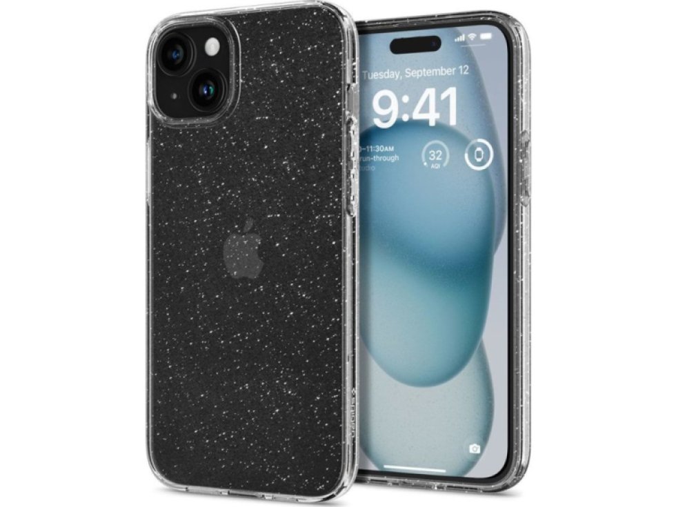Ochranný kryt na iPhone 15 - Spigen, Liquid Crystal Glitter Crystal