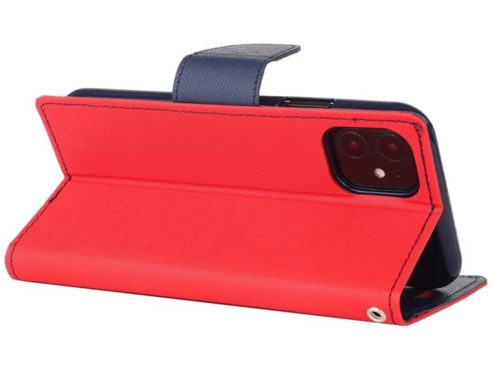 Pouzdro na iPhone 11 - Mercury, Fancy Diary Red/Navy