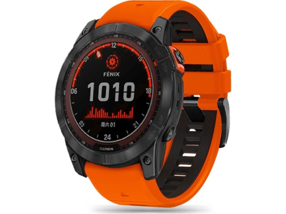 Řemínek pro Garmin Fenix 3 / 5X / 3HR / 5X PLUS / 6X / 6X PRO / 7X - Tech-Protect, Iconband Pro Orange/Black