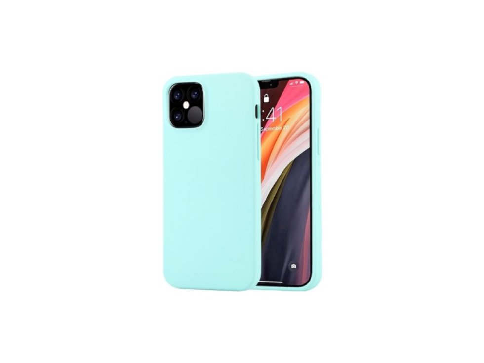 Ochranný kryt pro iPhone 12 / 12 Pro - Mercury, Soft Feeling Mint