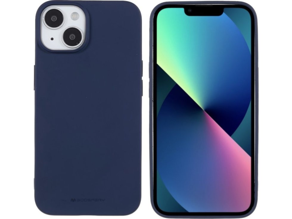 Ochranný kryt pro iPhone 14 - Mercury, Soft Feeling Midnight Blue
