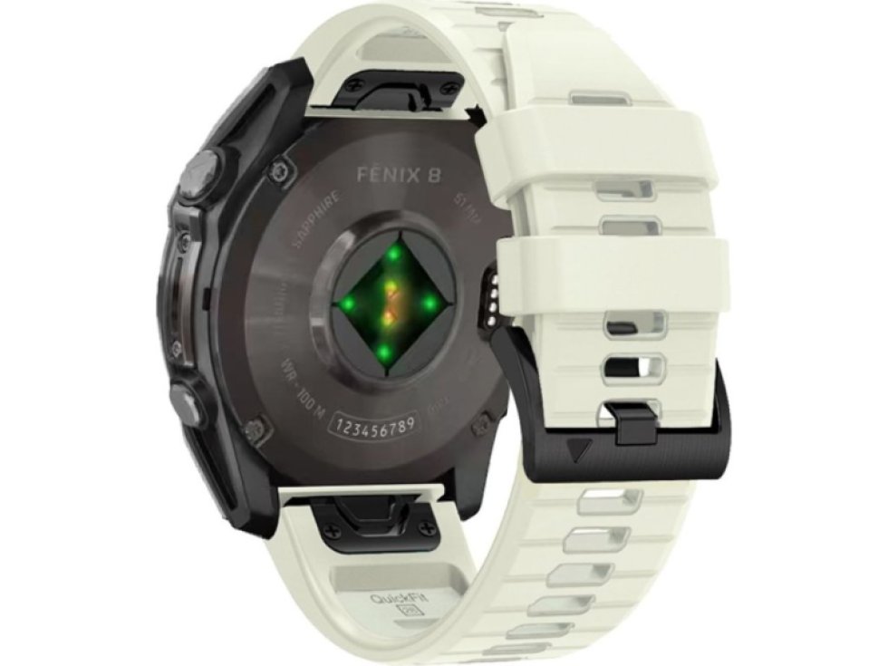 Řemínek pro Garmin Fenix 5 / 6 / 6 PRO / 7 / 8 (47mm) / E - Tech-Protect, Silicone Line Titanium