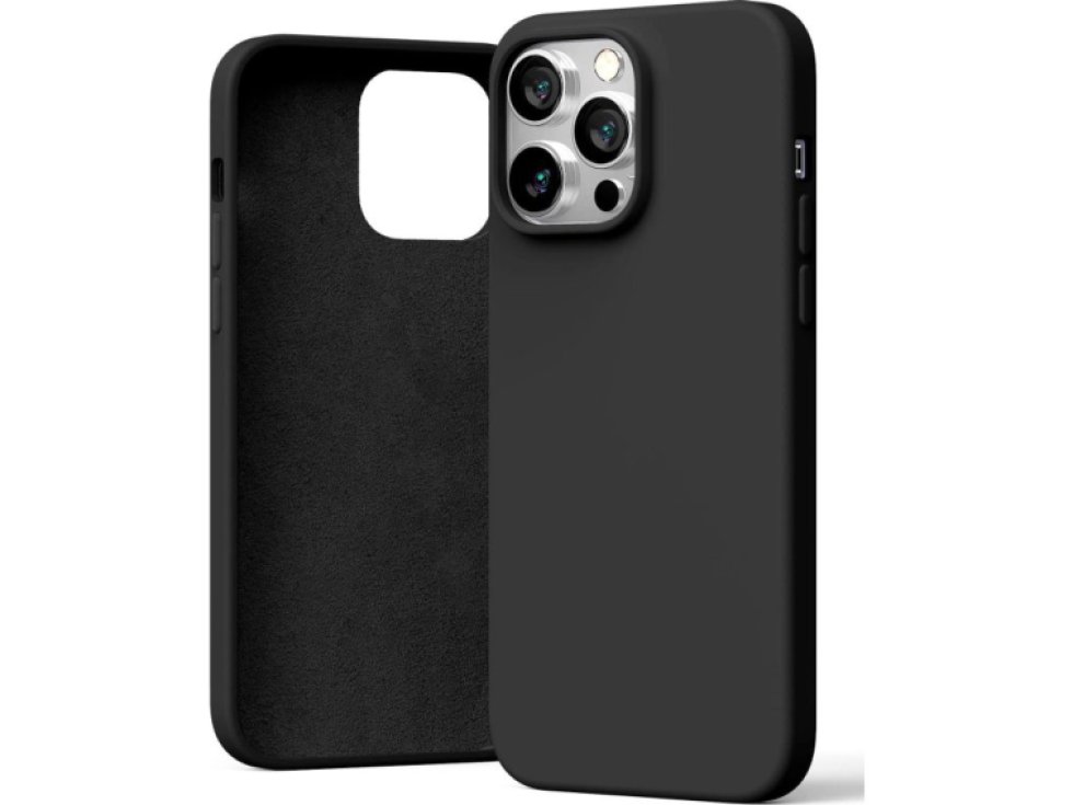Ochranný kryt pro iPhone 14 Pro MAX - Mercury, Silicone Black