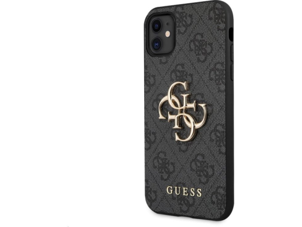 Ochranný kryt na iPhone 11 - Guess, 4G Logo Back Gray GUHCN614GMGGR