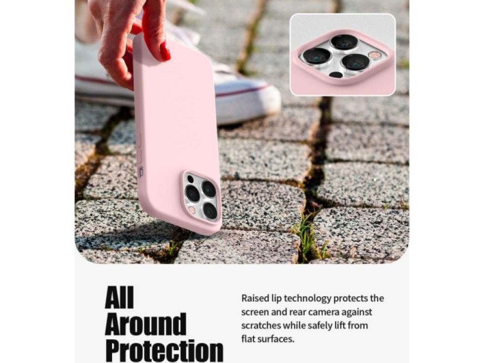 Ochranný kryt pro iPhone 14 Pro MAX - Mercury, Silicone Pink Sand