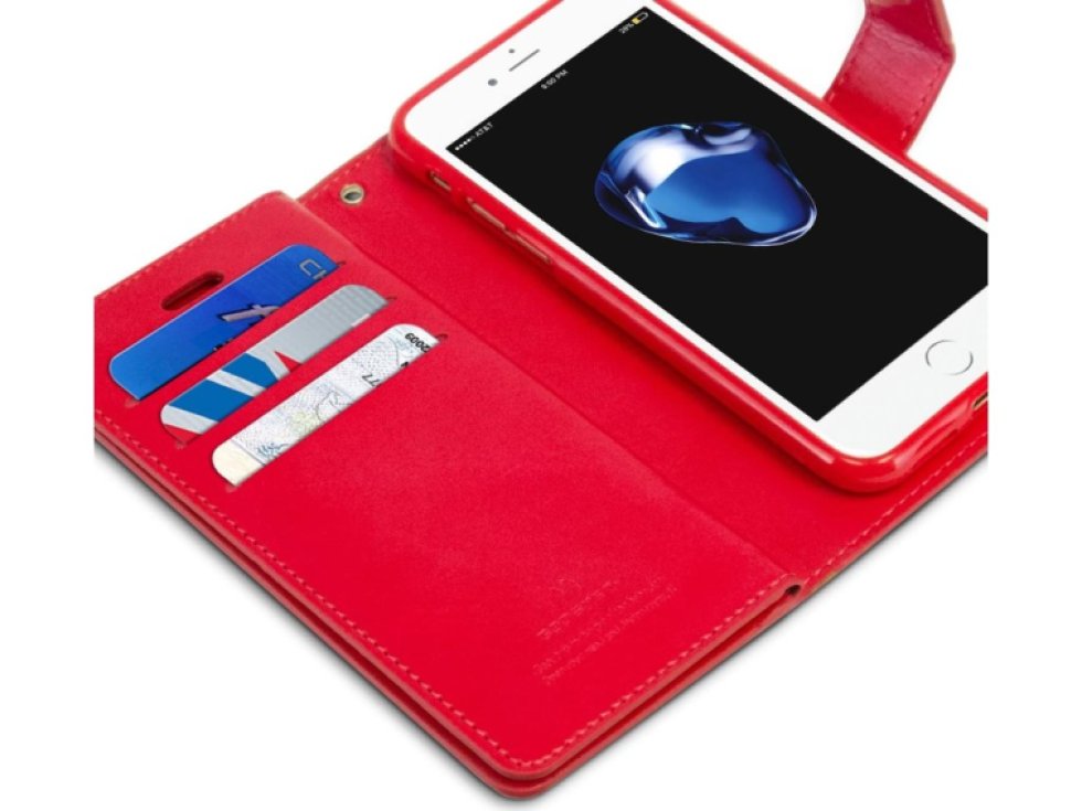 Pouzdro / kryt pro iPhone 7 / 8 / SE (2020/2022) - Mercury, Mansoor Diary Red