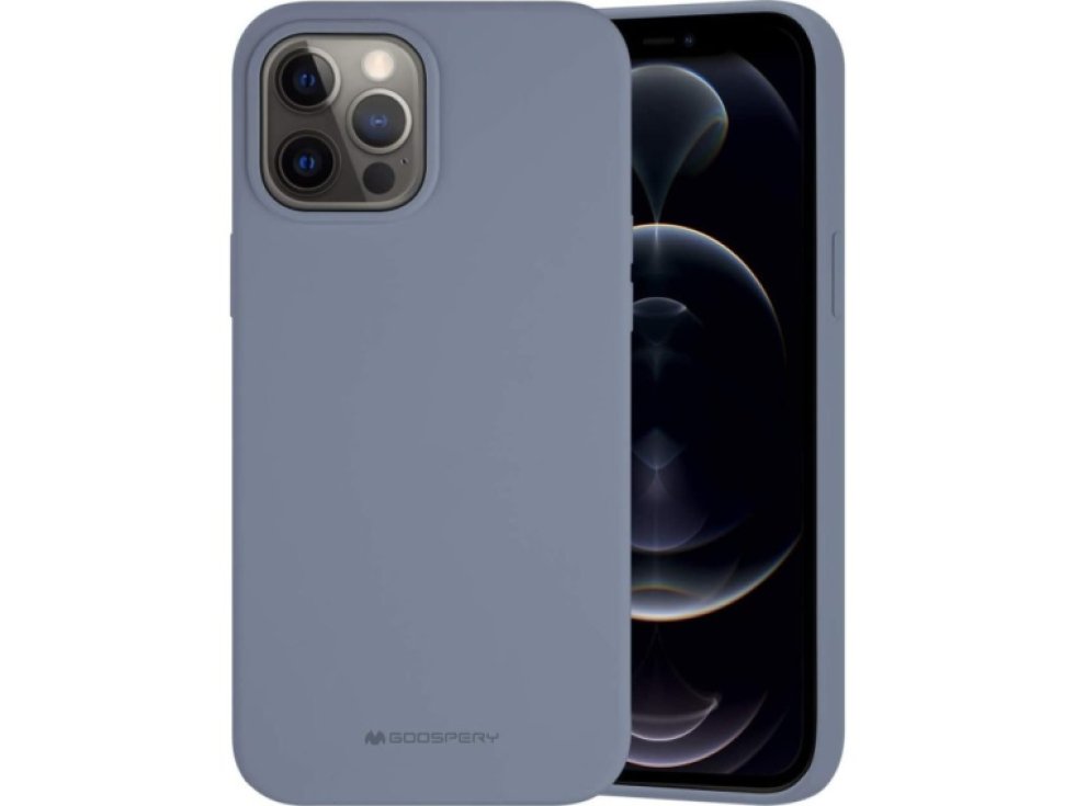 Ochranný kryt pro iPhone 12 Pro MAX - Mercury, Silicone Lavender Gray