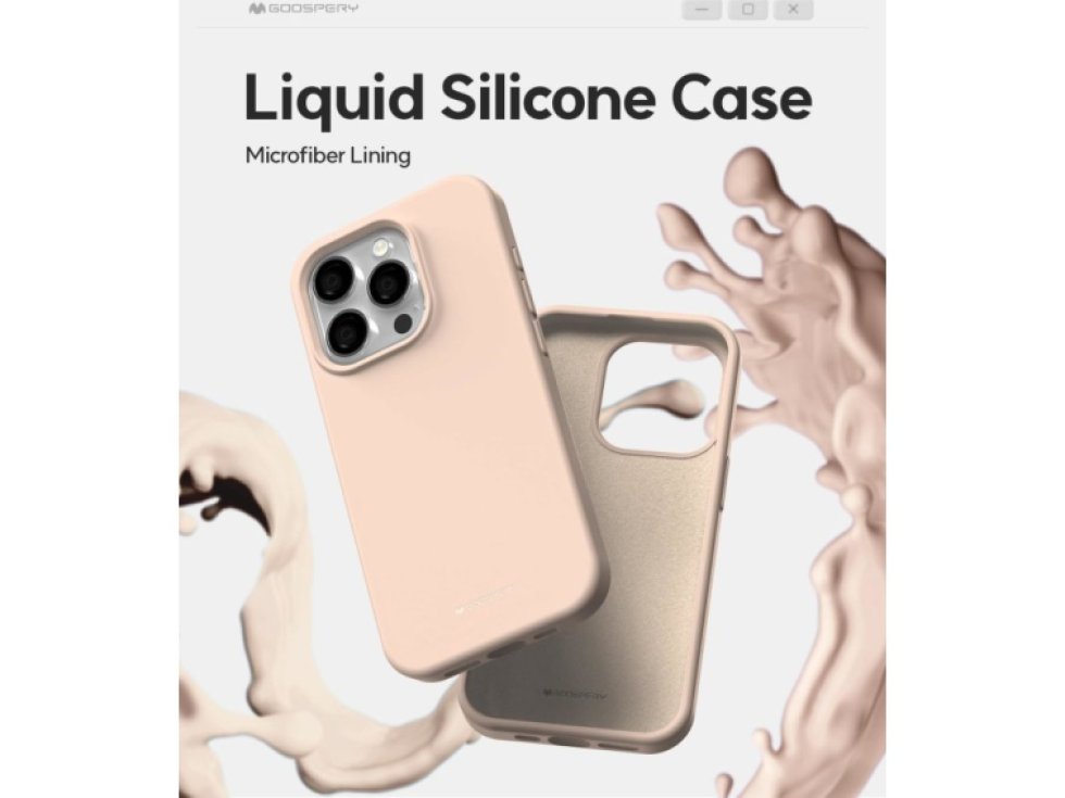 Ochranný kryt na iPhone 15 Pro - Mercury, Silicone Pink Sand