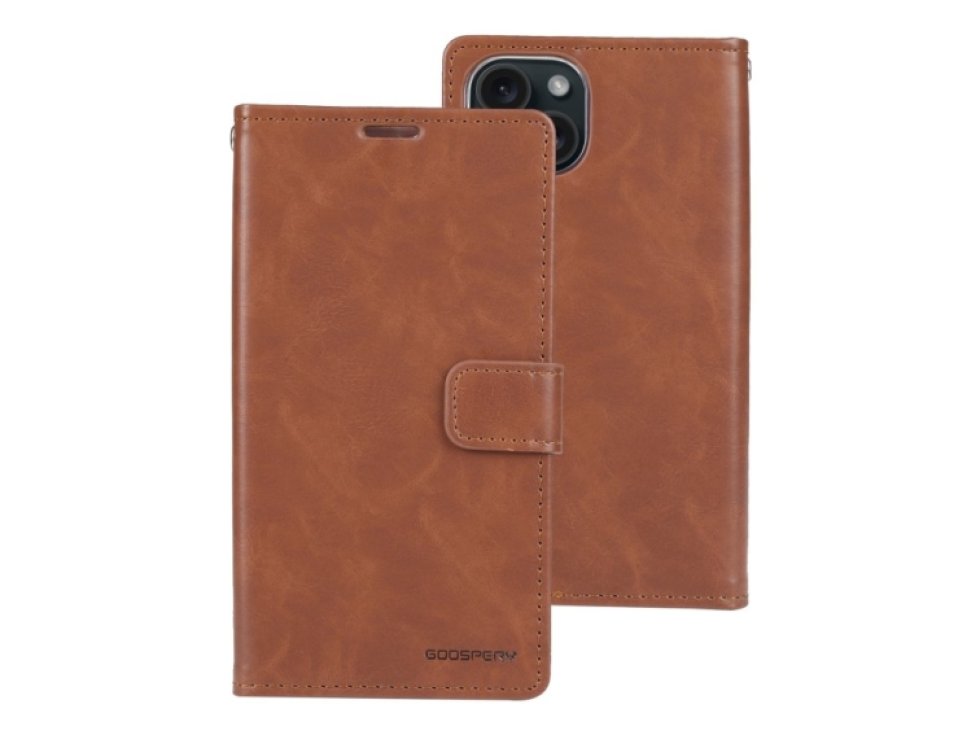 Ochranné pouzdro na iPhone 15 PLUS - Mercury, Bluemoon Diary Brown