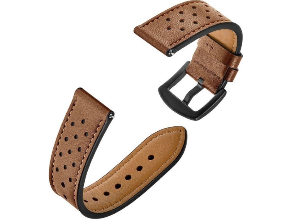 Řemínek pro Samsung Galaxy Watch 40mm / 42mm / 44mm / 46mm - Tech-Protect, Leather Brown