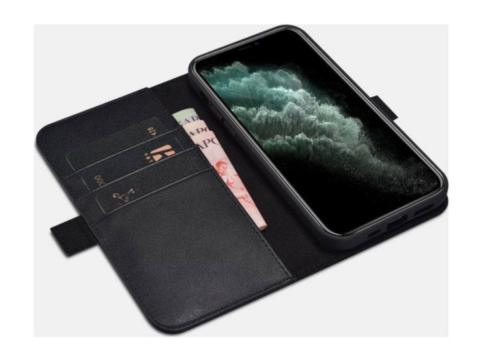 Knížkové pouzdro pro iPhone 12 Pro MAX - iCarer, Detachable 2in1 Black 11.01.WMI1203-BK