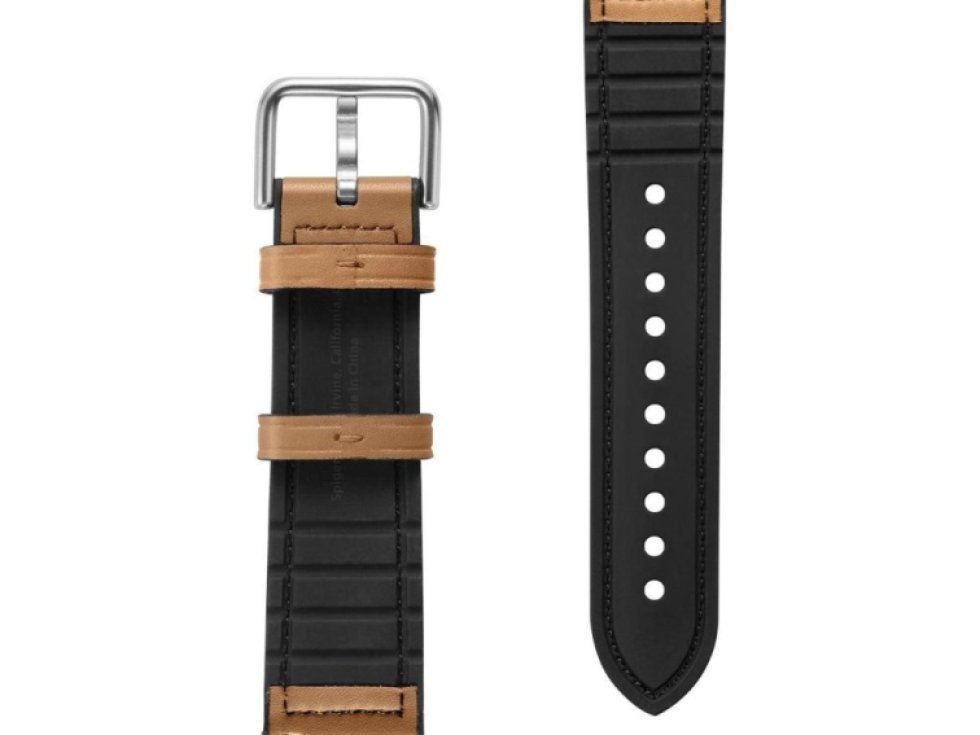 Řemínek pro Samsung Galaxy Watch 40mm / 41mm / 42mm / 44mm / 46mm - Spigen, Retro Fit Brown