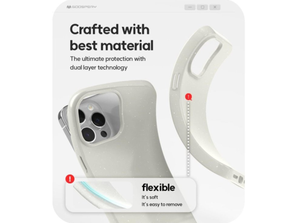 Ochranný kryt na iPhone 15 Pro MAX - Mercury, Jelly White