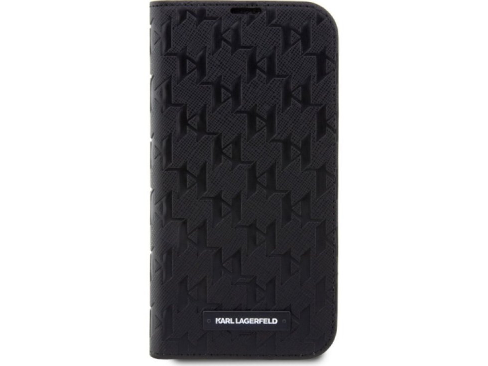 Ochranné pouzdro pro iPhone 14 Pro - Karl Lagerfeld, Saffiano Monogram Book Black KLBKP14LSAKLHPK